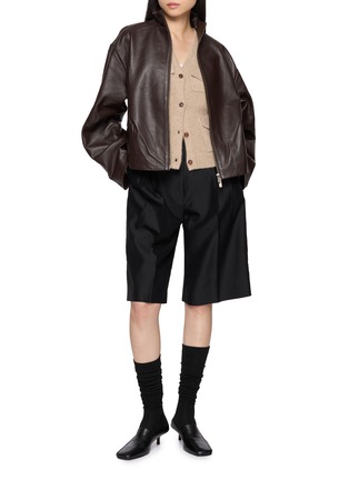 Figure View - Click To Enlarge - LAMRONS - Sleeveless Multi Pocket Knit Cardigan