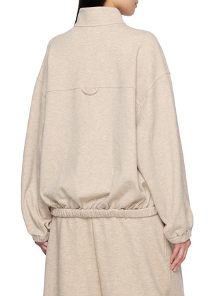 Back View - Click To Enlarge - LAMRONS - Balloon Sleeve Half Zip Sweatshirt