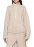 LAMRONS Balloon Sleeve Half Zip Sweatshirt