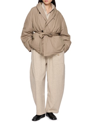 Figure View - Click To Enlarge - LAMRONS - Balloon Sleeve Half Zip Sweatshirt