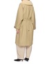 Back View - Click To Enlarge - LAMRONS - Fur Collar Belted Raglan Sleeve Trench Coat