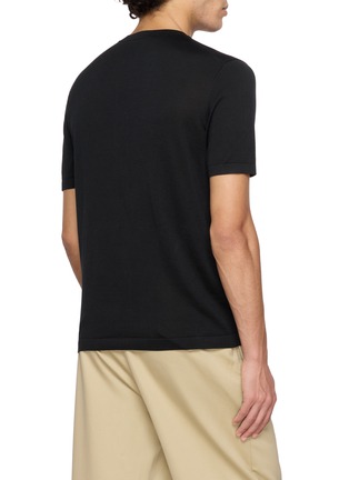 Back View - Click To Enlarge - RAY OF HOURS - Silk Cotton Short Sleeve T-Shirt