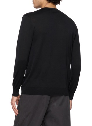 Back View - Click To Enlarge - RAY OF HOURS - Silk Cotton Long Sleeve T-Shirt