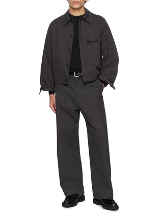 Figure View - Click To Enlarge - RAY OF HOURS - Silk Cotton Long Sleeve T-Shirt