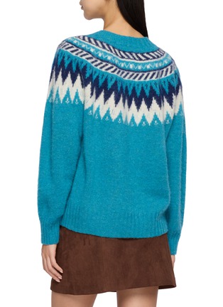 Back View - Click To Enlarge - HOWLIN' - Fair Isle Zig Zag Shetland Knit Sweater