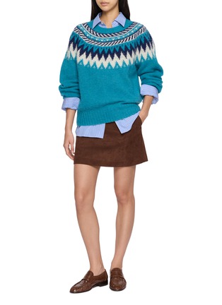 Figure View - Click To Enlarge - HOWLIN' - Fair Isle Zig Zag Shetland Knit Sweater