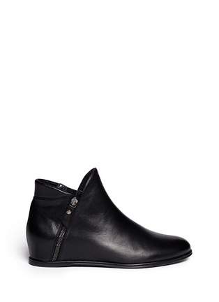 Main View - Click To Enlarge - STUART WEITZMAN - 'Lowkey' leather concealed wedge ankle boots