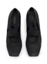 Detail View - Click To Enlarge - UMA WANG - 45 Crisscross Elastic Band Leather Ballet Pumps