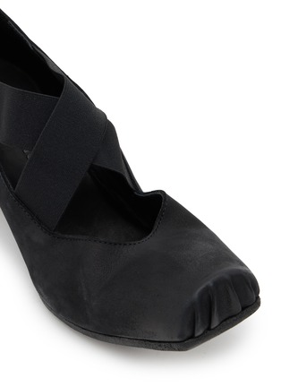 Detail View - Click To Enlarge - UMA WANG - 45 Crisscross Elastic Band Leather Ballet Pumps