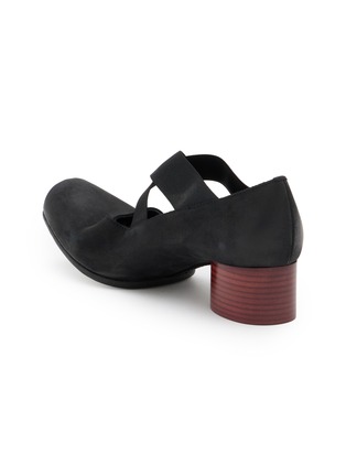  - UMA WANG - 45 Crisscross Elastic Band Leather Ballet Pumps