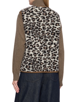 Back View - Click To Enlarge - COLDBREAKER - Pepitco Ultralight Leopard Fleece Gilet 