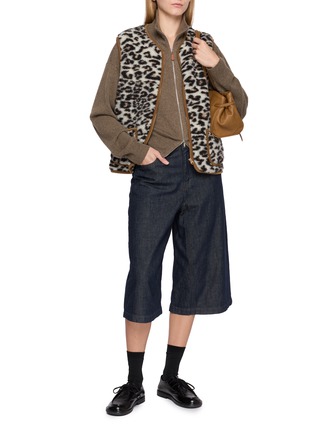 Figure View - Click To Enlarge - COLDBREAKER - Pepitco Ultralight Leopard Fleece Gilet 