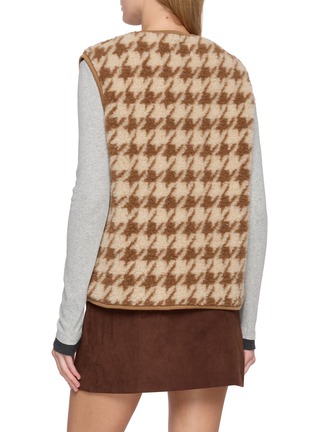 Back View - Click To Enlarge - COLDBREAKER - Pepitco Ultralight Houndstooth Fleece Gilet 