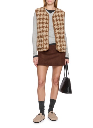 Figure View - Click To Enlarge - COLDBREAKER - Pepitco Ultralight Houndstooth Fleece Gilet 