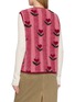 Back View - Click To Enlarge - COLDBREAKER - Pepitco Ultralight Flower Print Fleece Gilet 