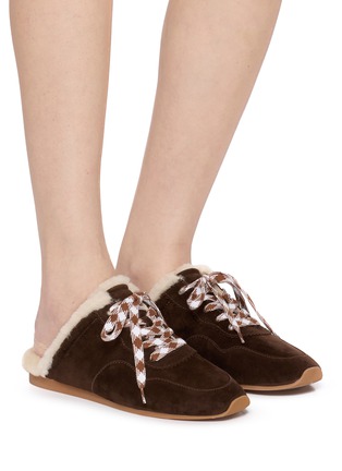 Figure View - Click To Enlarge - PEDDER RED - Estelle Suede Mules
