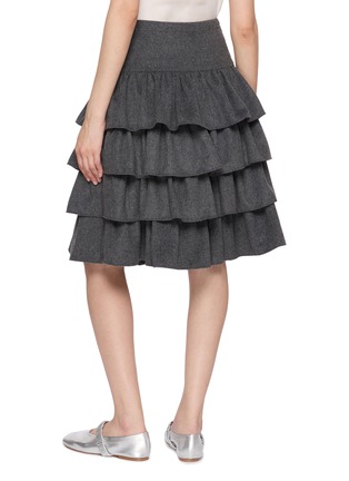 Back View - Click To Enlarge - ATELIER EDITION - Layered Ruffle Midi Skirt