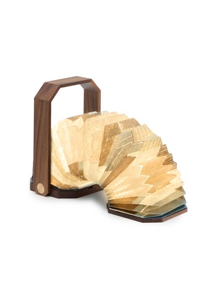 Detail View - Click To Enlarge - GINGKO DESIGN - Customized Walnut Wood Smart Origami Lamp