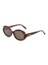 Main View - Click To Enlarge - LOEWE - Silm Acetate Oval Sunglasses