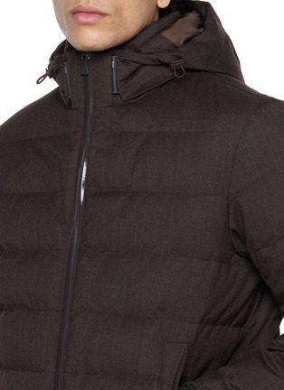Detail View - Click To Enlarge - HERNO - Hooded Wool Blend Down Jacket
