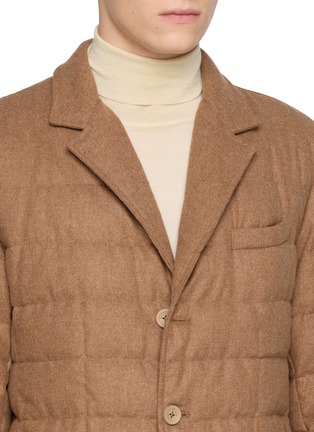 Detail View - Click To Enlarge - HERNO - Down Bib Light Wool Padded Blazer