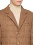 Detail View - Click To Enlarge - HERNO - Down Bib Light Wool Padded Blazer
