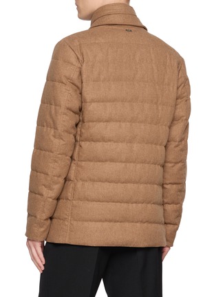 Back View - Click To Enlarge - HERNO - Down Bib Light Wool Padded Blazer