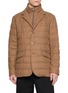 Main View - Click To Enlarge - HERNO - Down Bib Light Wool Padded Blazer