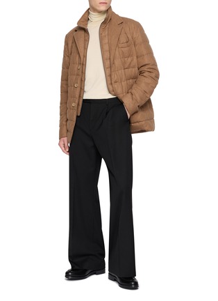 Figure View - Click To Enlarge - HERNO - Down Bib Light Wool Padded Blazer