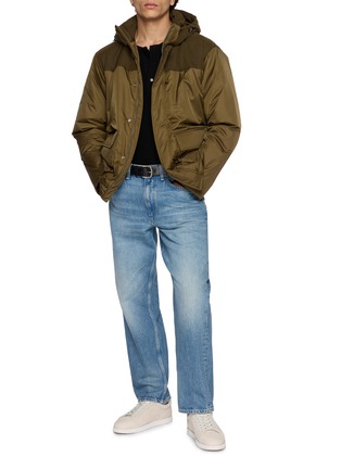 Figure View - Click To Enlarge - HERNO - Contrast Hood Zip Up Jacket