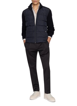 Figure View - Click To Enlarge - HERNO - Knit Sleeve Puffer Jacket