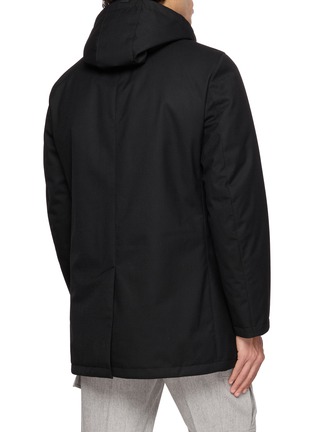 Back View - Click To Enlarge - HERNO - Hooded Long Coat