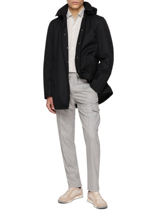 Figure View - Click To Enlarge - HERNO - Hooded Long Coat