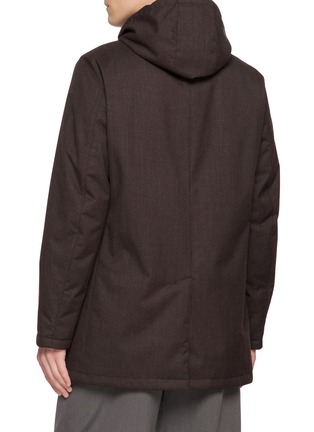Back View - Click To Enlarge - HERNO - Hooded Wool Down Coat