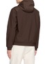 Back View - Click To Enlarge - HERNO - Padded Hooded Zip Up Fleece Jacket