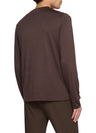 Back View - Click To Enlarge - HERNO - Long Sleeve Crewneck T-Shirt