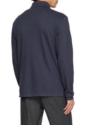 Back View - Click To Enlarge - HERNO - Cotton Cashmere Polo Shirt
