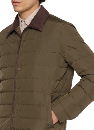  - HERNO - Suede Effect Puffer Shirt Jacket