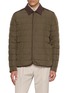 HERNO Suede Effect Puffer Shirt Jacket