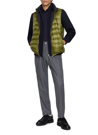 Figure View - Click To Enlarge - HERNO - Elasticated Pleated Pants