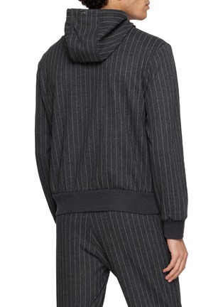 Back View - Click To Enlarge - HERNO - Pinstripe Sweatshirt