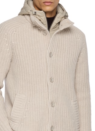  - HERNO - Double Collar Button Up Knit Jacket
