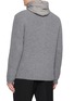 Back View - Click To Enlarge - HERNO - Padded Bib Ribbed Wool Hood Cardigan