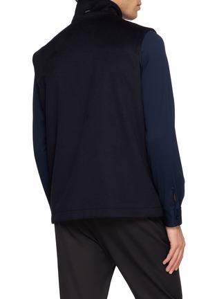 Back View - Click To Enlarge - HERNO - High Neck Zip Up Vest