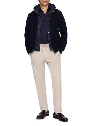 Figure View - Click To Enlarge - HERNO - Double Layered Zip Up Jacket