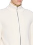 Detail View - Click To Enlarge - HERNO - Padded Bib Ribbed Wool Knit Jacket
