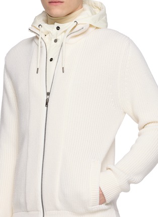  - HERNO - Padded Bib Ribbed Wool Knit Jacket