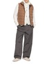 Figure View - Click To Enlarge - HERNO - Padded Bib Ribbed Wool Knit Jacket