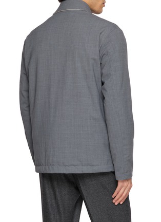 Back View - Click To Enlarge - HERNO - Reversible Padded Shirt Jacket