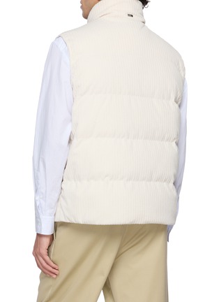 Back View - Click To Enlarge - HERNO - Padded Corduroy Down Vest